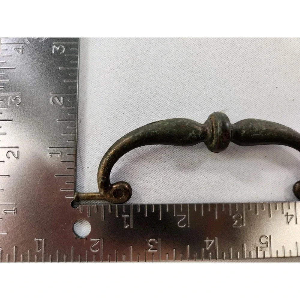 6 Vintage Keeler Brass Company KBC Drawer Pulls Handles 502 Drop Bail Drawer
